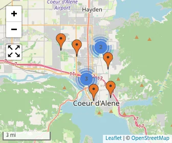 Area schools map